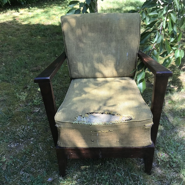 fauteuil contemporain, restauration