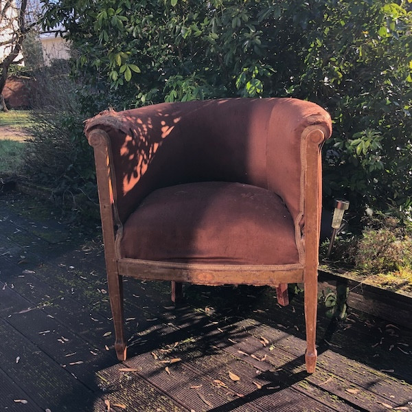 Fauteuil Tonneau anglais, restauration