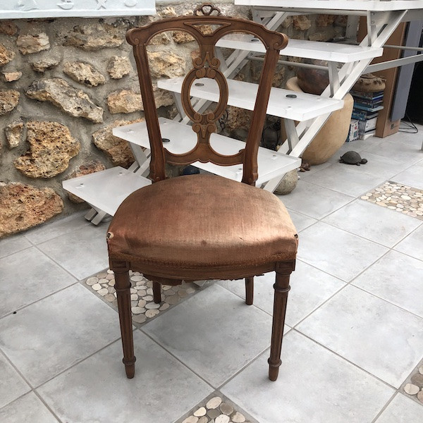Petite chaise Louis XVI, restauration