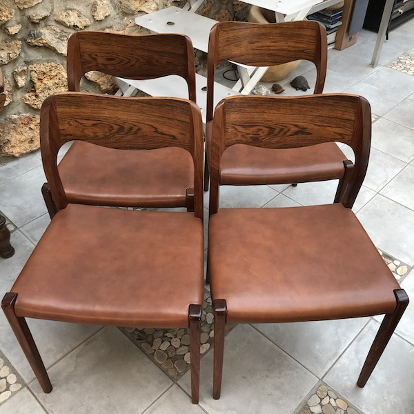 chaises scandinaves, restauration