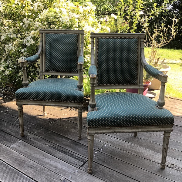 Paire de fauteuils époque Directoire, restauration