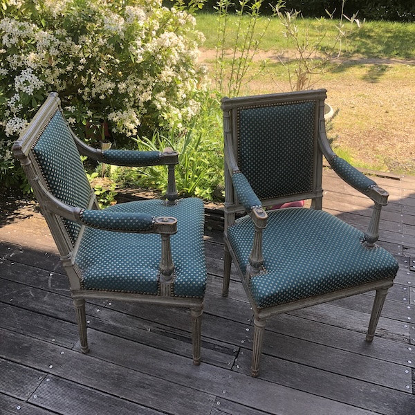 Paire de fauteuils époque Directoire, restauration