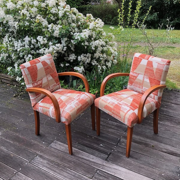 Paire de fauteuils Bridge années 30